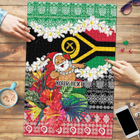 Personalised Vanuatu Joyeux Noel Puzzle Proud To Be a Ni-Van Sand Drawing Art - Polynesian Pride