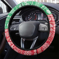 Vanuatu Joyeux Noel Steering Wheel Cover Proud To Be a Ni-Van Sand Drawing Art - Polynesian Pride