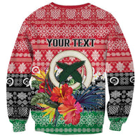 Personalised Vanuatu Joyeux Noel Sweatshirt Proud To Be a Ni-Van Sand Drawing Art - Polynesian Pride