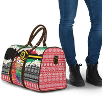 Personalised Vanuatu Joyeux Noel Travel Bag Proud To Be a Ni-Van Sand Drawing Art - Polynesian Pride