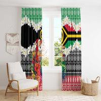 Personalised Vanuatu Joyeux Noel Window Curtain Proud To Be a Ni-Van Sand Drawing Art - Polynesian Pride