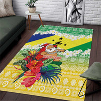 Personalised Malampa Joyeux Noel Area Rug Proud To Be a Ni-Van Sand Drawing Art - Polynesian Pride