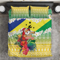Personalised Malampa Joyeux Noel Bedding Set Proud To Be a Ni-Van Sand Drawing Art - Polynesian Pride