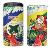 Personalised Malampa Joyeux Noel 4 in 1 Can Cooler Tumbler Proud To Be a Ni-Van Sand Drawing Art - Polynesian Pride