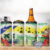 Personalised Malampa Joyeux Noel 4 in 1 Can Cooler Tumbler Proud To Be a Ni-Van Sand Drawing Art - Polynesian Pride