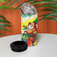 Personalised Malampa Joyeux Noel 4 in 1 Can Cooler Tumbler Proud To Be a Ni-Van Sand Drawing Art - Polynesian Pride