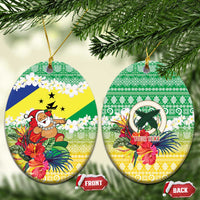 Personalised Malampa Joyeux Noel Ceramic Ornament Proud To Be a Ni-Van Sand Drawing Art - Polynesian Pride