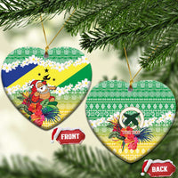 Personalised Malampa Joyeux Noel Ceramic Ornament Proud To Be a Ni-Van Sand Drawing Art - Polynesian Pride