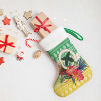 Personalised Malampa Joyeux Noel Christmas Stocking Proud To Be a Ni-Van Sand Drawing Art - Polynesian Pride