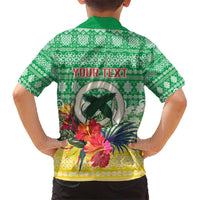 Personalised Malampa Joyeux Noel Hawaiian Shirt Proud To Be a Ni-Van Sand Drawing Art - Polynesian Pride