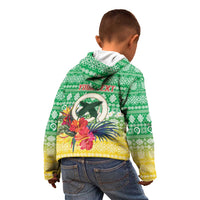 Personalised Malampa Joyeux Noel Kid Hoodie Proud To Be a Ni-Van Sand Drawing Art - Polynesian Pride