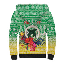 Personalised Malampa Joyeux Noel Sherpa Hoodie Proud To Be a Ni-Van Sand Drawing Art - Polynesian Pride