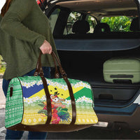 Personalised Malampa Joyeux Noel Travel Bag Proud To Be a Ni-Van Sand Drawing Art - Polynesian Pride