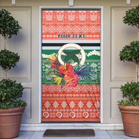 Personalised Penama Joyeux Noel Door Cover Proud To Be a Ni-Van Sand Drawing Art - Polynesian Pride