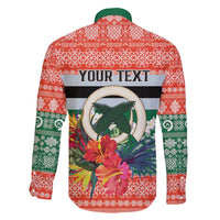Personalised Penama Joyeux Noel Family Matching Short Sleeve Bodycon Dress and Hawaiian Shirt Proud To Be a Ni-Van Sand Drawing Art LT9 - Polynesian Pride