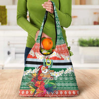 Personalised Penama Joyeux Noel Grocery Bag Proud To Be a Ni-Van Sand Drawing Art - Polynesian Pride