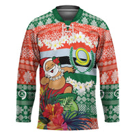 Personalised Penama Joyeux Noel Hockey Jersey Proud To Be a Ni-Van Sand Drawing Art - Polynesian Pride