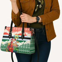 Personalised Penama Joyeux Noel Leather Bag Proud To Be a Ni-Van Sand Drawing Art - Polynesian Pride