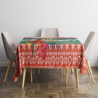Personalised Penama Joyeux Noel Tablecloth Proud To Be a Ni-Van Sand Drawing Art - Polynesian Pride