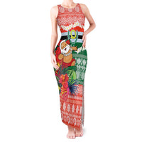 Personalised Penama Joyeux Noel Tank Maxi Dress Proud To Be a Ni-Van Sand Drawing Art - Polynesian Pride