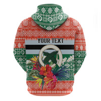 Personalised Penama Joyeux Noel Zip Hoodie Proud To Be a Ni-Van Sand Drawing Art - Polynesian Pride