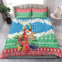 Personalised Sanma Joyeux Noel Bedding Set Proud To Be a Ni-Van Sand Drawing Art - Polynesian Pride