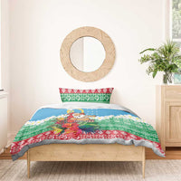 Personalised Sanma Joyeux Noel Bedding Set Proud To Be a Ni-Van Sand Drawing Art - Polynesian Pride