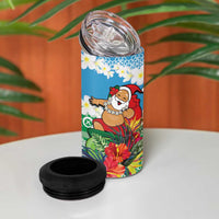 Personalised Sanma Joyeux Noel 4 in 1 Can Cooler Tumbler Proud To Be a Ni-Van Sand Drawing Art - Polynesian Pride