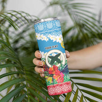 Personalised Sanma Joyeux Noel Skinny Tumbler Proud To Be a Ni-Van Sand Drawing Art - Polynesian Pride