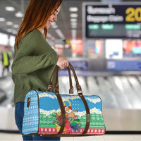 Personalised Sanma Joyeux Noel Travel Bag Proud To Be a Ni-Van Sand Drawing Art - Polynesian Pride