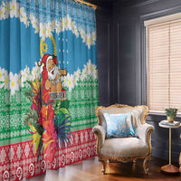 Personalised Sanma Joyeux Noel Window Curtain Proud To Be a Ni-Van Sand Drawing Art - Polynesian Pride