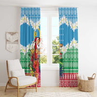 Personalised Sanma Joyeux Noel Window Curtain Proud To Be a Ni-Van Sand Drawing Art - Polynesian Pride