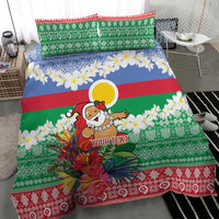Personalised Shefa Joyeux Noel Bedding Set Proud To Be a Ni-Van Sand Drawing Art - Polynesian Pride