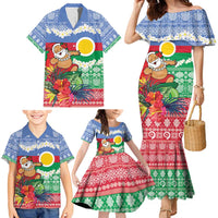 Personalised Shefa Joyeux Noel Family Matching Mermaid Dress and Hawaiian Shirt Proud To Be a Ni-Van Sand Drawing Art LT9 - Polynesian Pride