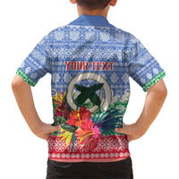 Personalised Shefa Joyeux Noel Kid Hawaiian Shirt Proud To Be a Ni-Van Sand Drawing Art - Polynesian Pride