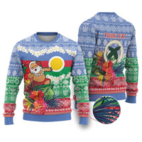 Personalised Shefa Joyeux Noel Ugly Christmas Sweater Proud To Be a Ni-Van Sand Drawing Art - Polynesian Pride