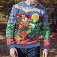 Personalised Shefa Joyeux Noel Ugly Christmas Sweater Proud To Be a Ni-Van Sand Drawing Art - Polynesian Pride