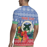 Personalised Shefa Joyeux Noel Rugby Jersey Proud To Be a Ni-Van Sand Drawing Art - Polynesian Pride