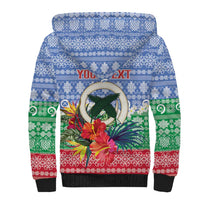 Personalised Shefa Joyeux Noel Sherpa Hoodie Proud To Be a Ni-Van Sand Drawing Art - Polynesian Pride