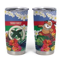 Personalised Shefa Joyeux Noel Tumbler Cup Proud To Be a Ni-Van Sand Drawing Art - Polynesian Pride