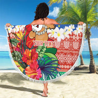 Personalised Tafea Joyeux Noel Beach Blanket Proud To Be a Ni-Van Sand Drawing Art - Polynesian Pride