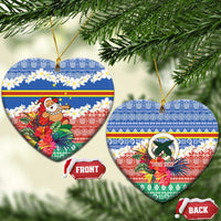 Personalised Tafea Joyeux Noel Ceramic Ornament Proud To Be a Ni-Van Sand Drawing Art - Polynesian Pride