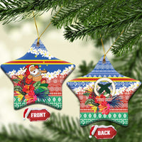 Personalised Tafea Joyeux Noel Ceramic Ornament Proud To Be a Ni-Van Sand Drawing Art - Polynesian Pride