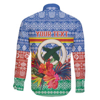 Personalised Tafea Joyeux Noel Family Matching Long Sleeve Bodycon Dress and Hawaiian Shirt Proud To Be a Ni-Van Sand Drawing Art LT9 - Polynesian Pride