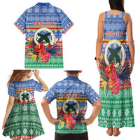 Personalised Tafea Joyeux Noel Family Matching Tank Maxi Dress and Hawaiian Shirt Proud To Be a Ni-Van Sand Drawing Art - Polynesian Pride