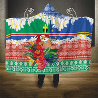 Personalised Tafea Joyeux Noel Hooded Blanket Proud To Be a Ni-Van Sand Drawing Art - Polynesian Pride