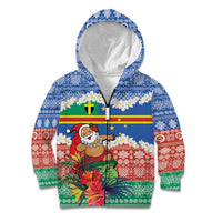 Personalised Tafea Joyeux Noel Kid Hoodie Proud To Be a Ni-Van Sand Drawing Art - Polynesian Pride