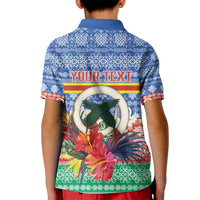 Personalised Tafea Joyeux Noel Kid Polo Shirt Proud To Be a Ni-Van Sand Drawing Art - Polynesian Pride