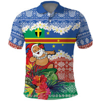 Personalised Tafea Joyeux Noel Polo Shirt Proud To Be a Ni-Van Sand Drawing Art - Polynesian Pride