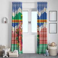 Personalised Tafea Joyeux Noel Window Curtain Proud To Be a Ni-Van Sand Drawing Art - Polynesian Pride